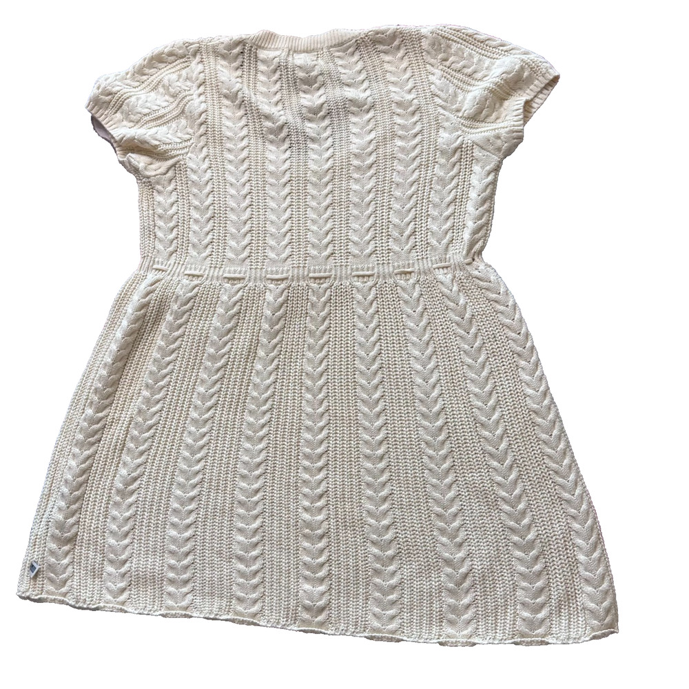 Vintage Y2k Polo Jeans Co Ralph Lauren Cable Knit Tunic Top Cream Women’s Size L - Picture 2 of 9